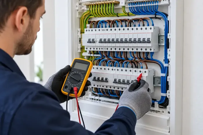 Avaliação do quadro de distribuição elétrica